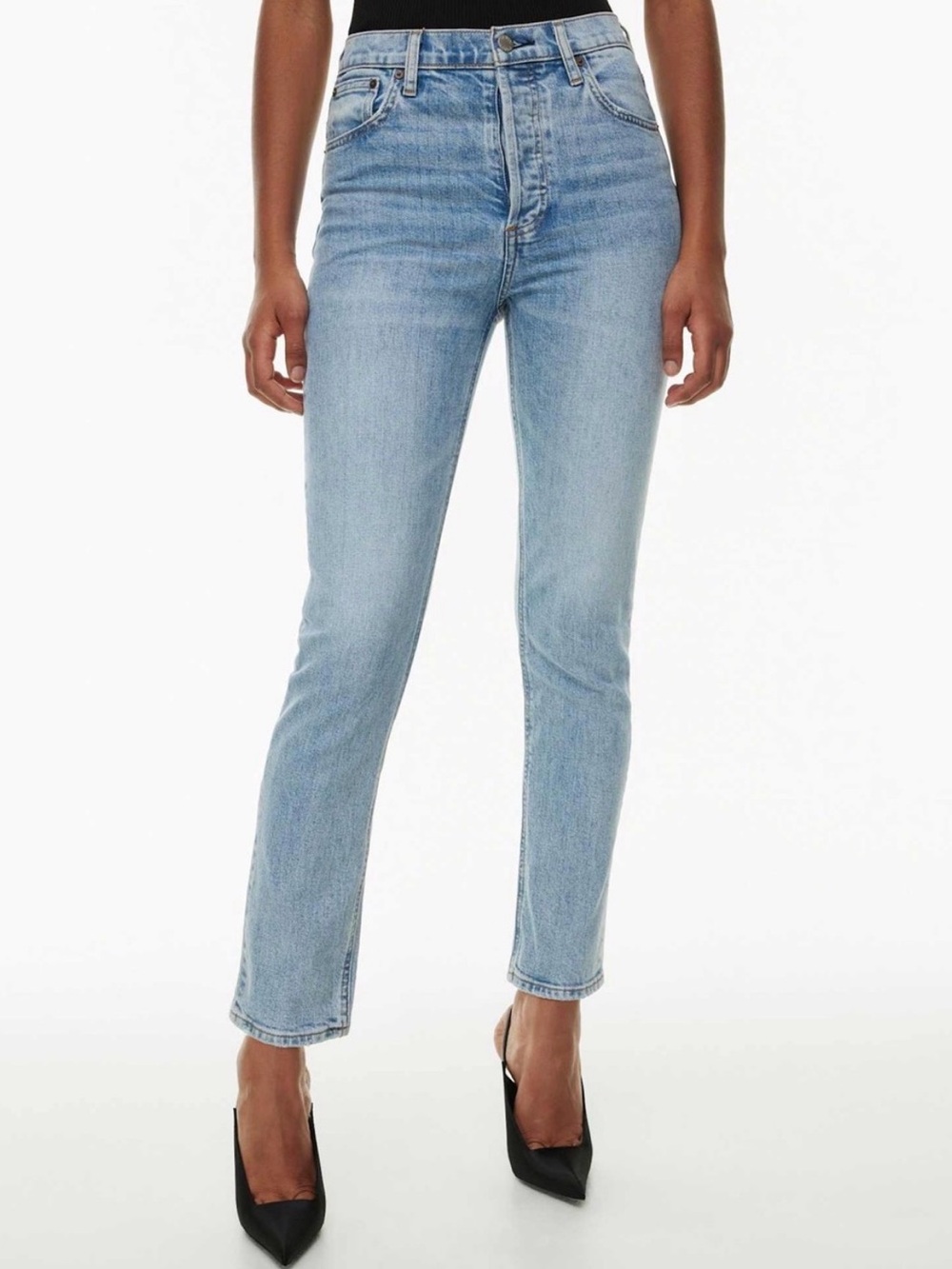 Aritzia - Denim Forum The Yoko High-Rise Slim Light Wash Jeans - 29